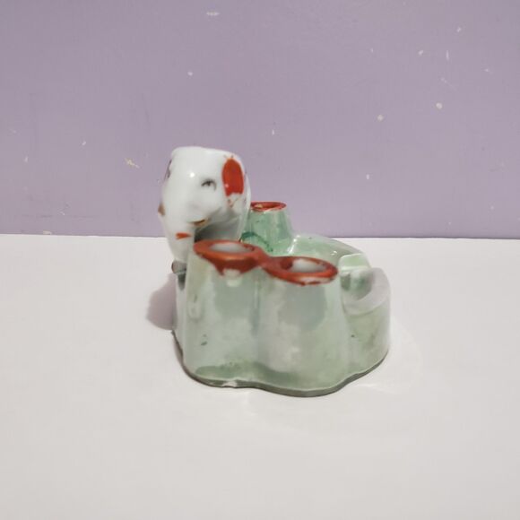 Ashtray Vintage Elephant Japanese Porcelain Figurine 4"×2"×2" - Picture 4 of 12